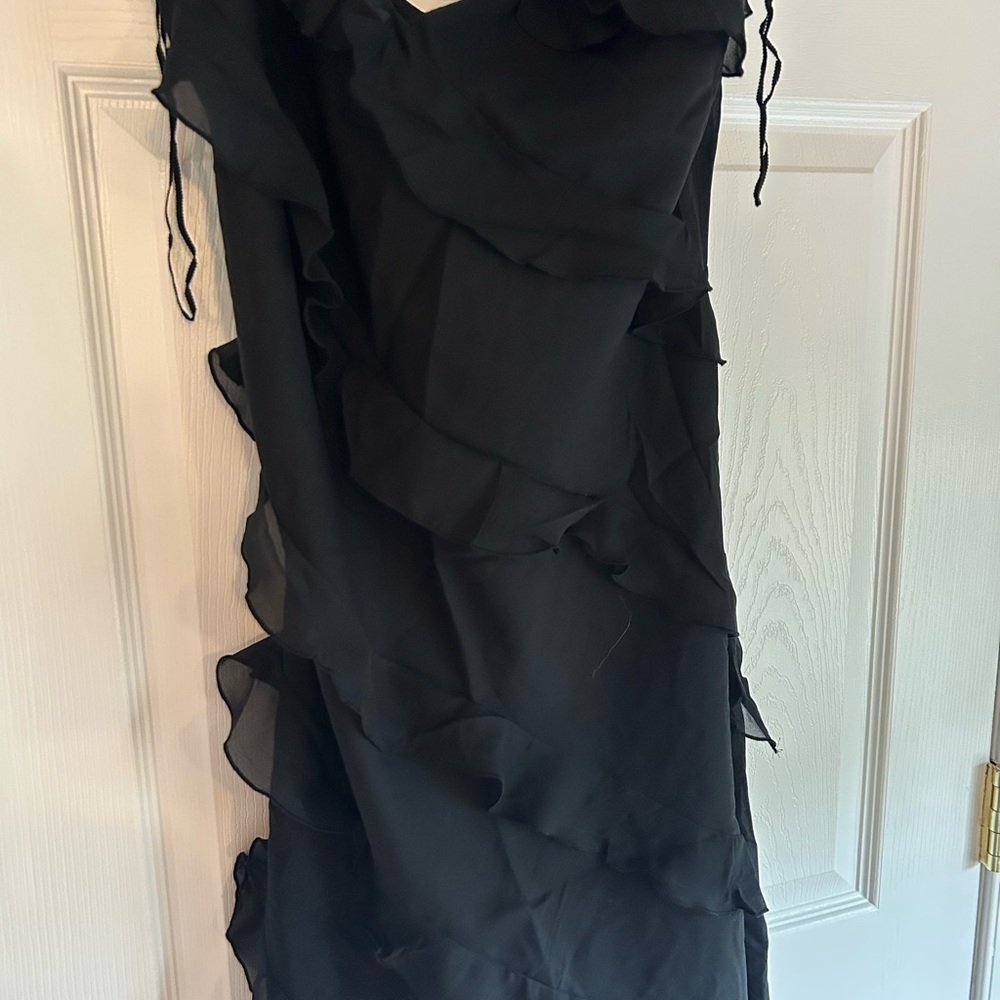 Abercrombie & Fitch Black Ruffled Tiered Mini Dress - Picture 3 of 5